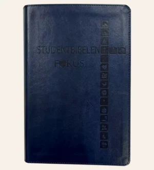 Studentbibelen FOKUS, blå bibel, mørkeblå bibel, kul bibel, studiebibel, blå studiebibel, FOKUS bibelen