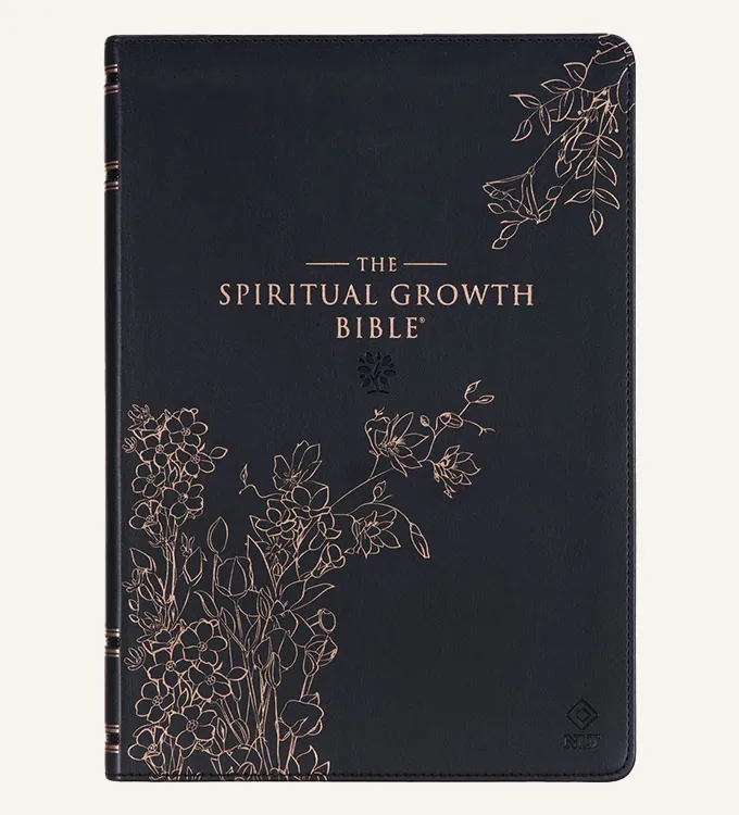 The spiritual growth Bible / Mørkeblått kunstskinn