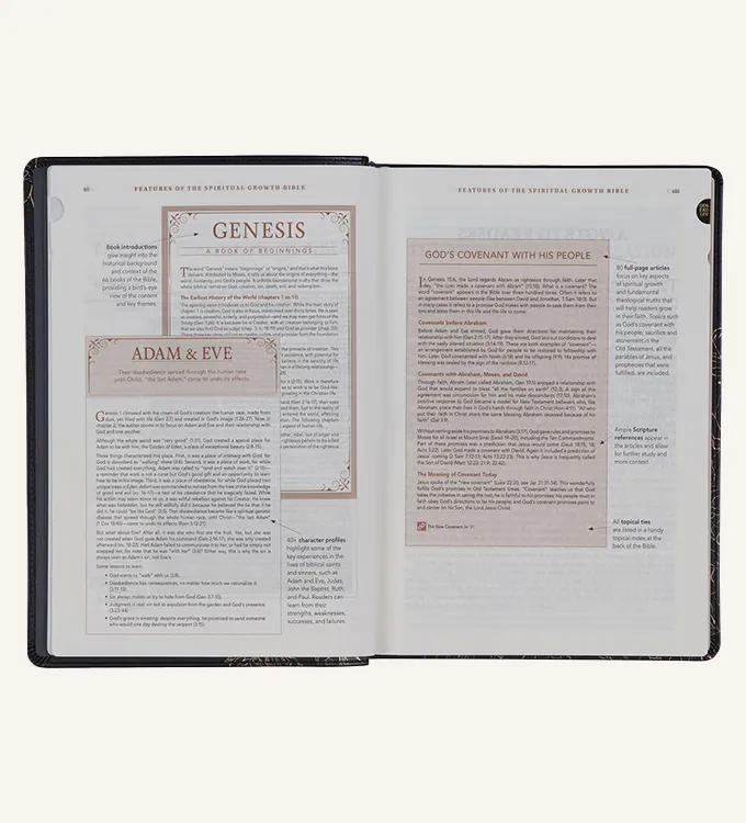 The spiritual growth Bible / Mørkeblått kunstskinn - Bilde 5