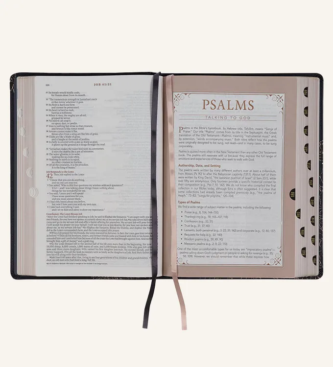The spiritual growth Bible / Mørkeblått kunstskinn - Bilde 4