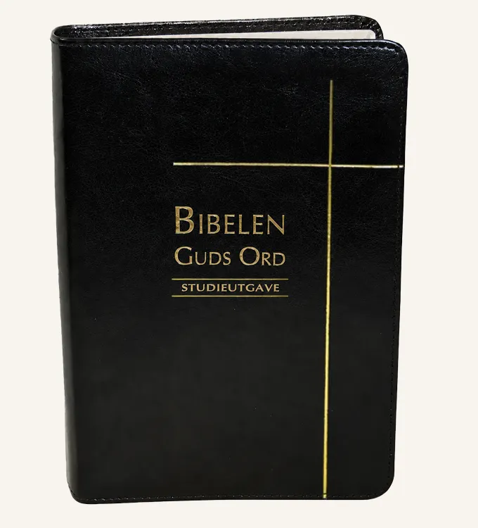 Bibelen – Guds Ord / Studieutgave sort skinn m/reg