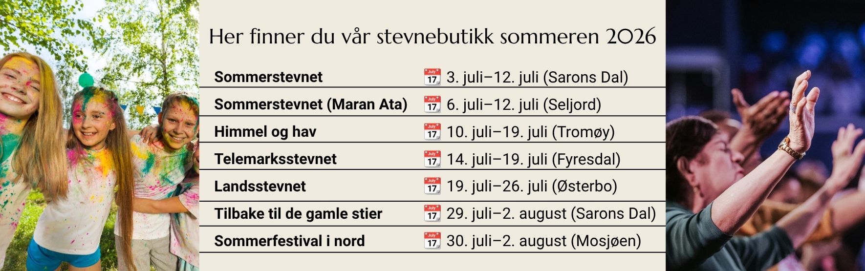 hvilke stevner skal Hermon på, stevnebutikk
