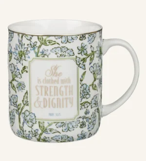 Krus blå – Strenght and dignity (Ord 31,25)