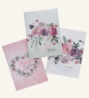 Notatbøker 3pk grønn/rosa/hvit